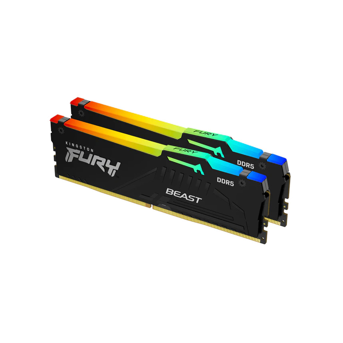 Комплект модулей памяти Kingston Fury Beast AMD RGB KF552C36BWEAK2-64 DDR5 64GB (Kit 2x32GB) 5200MHz, фото 1