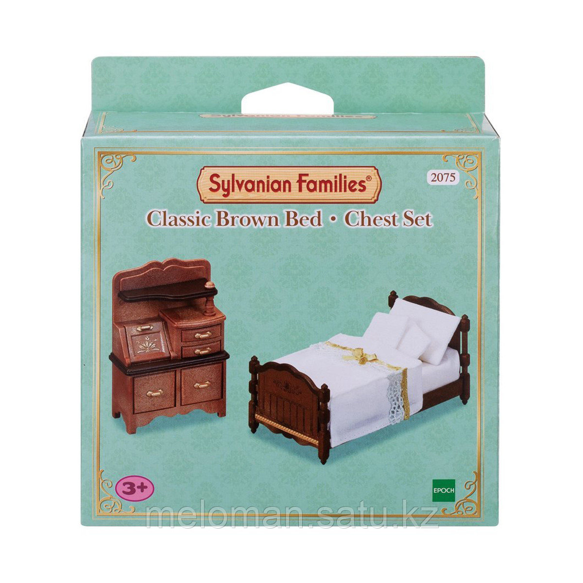 Sylvanian Families: Классическая коричневая кровать и комод