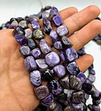 Чароит натуральный, галтовка, 10×8×8мм, фото 7