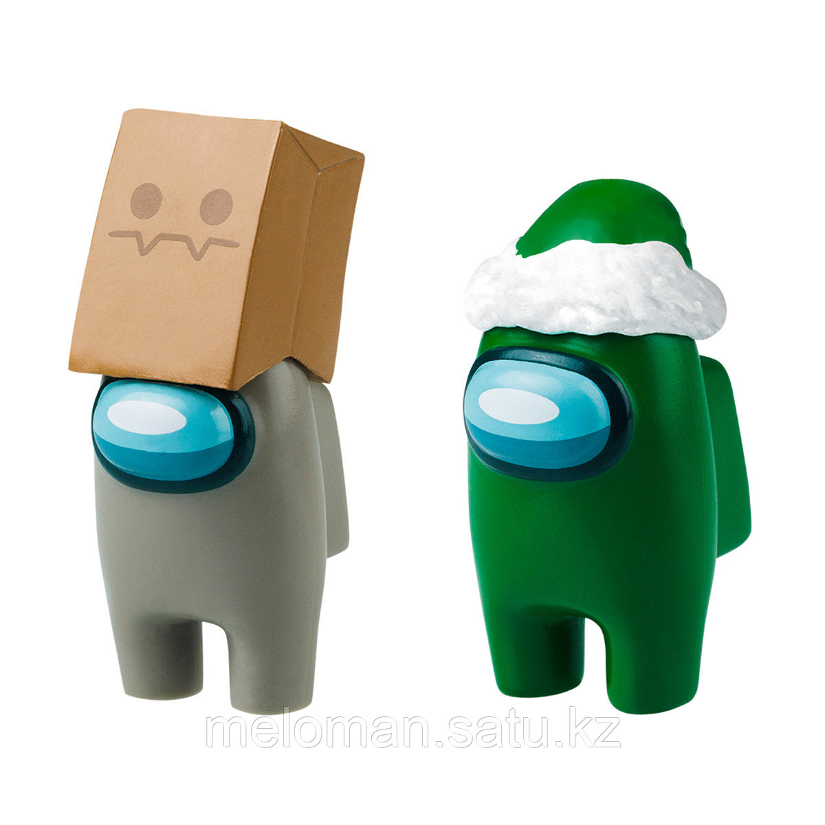 Among Us: Series 3, Набор фигурок в коробке с окном 2 шт, герой в зеленой шапке - фото 1 - id-p110838580