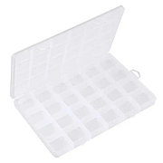 Квадратный пластиковый контейнер для мелочей на 24 ячейки с замком (4896)