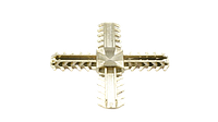 Соединитель крестообразный 7х18 Золотой глянец