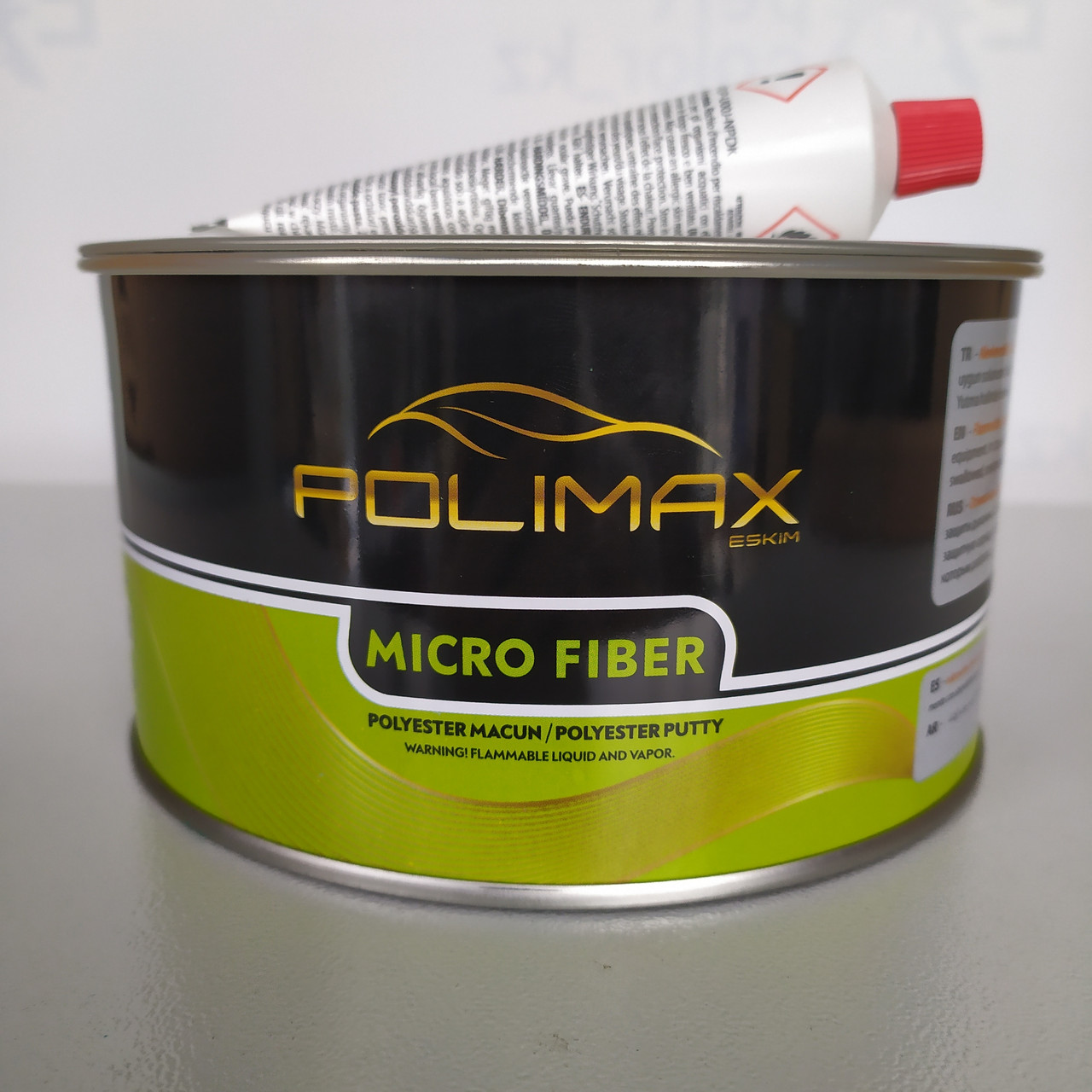 Шпатлевка POLIMAX Micro Fiber 1.85кг с отвердителем полиэфирная с микро стекловолокном - фото 1 - id-p110881543