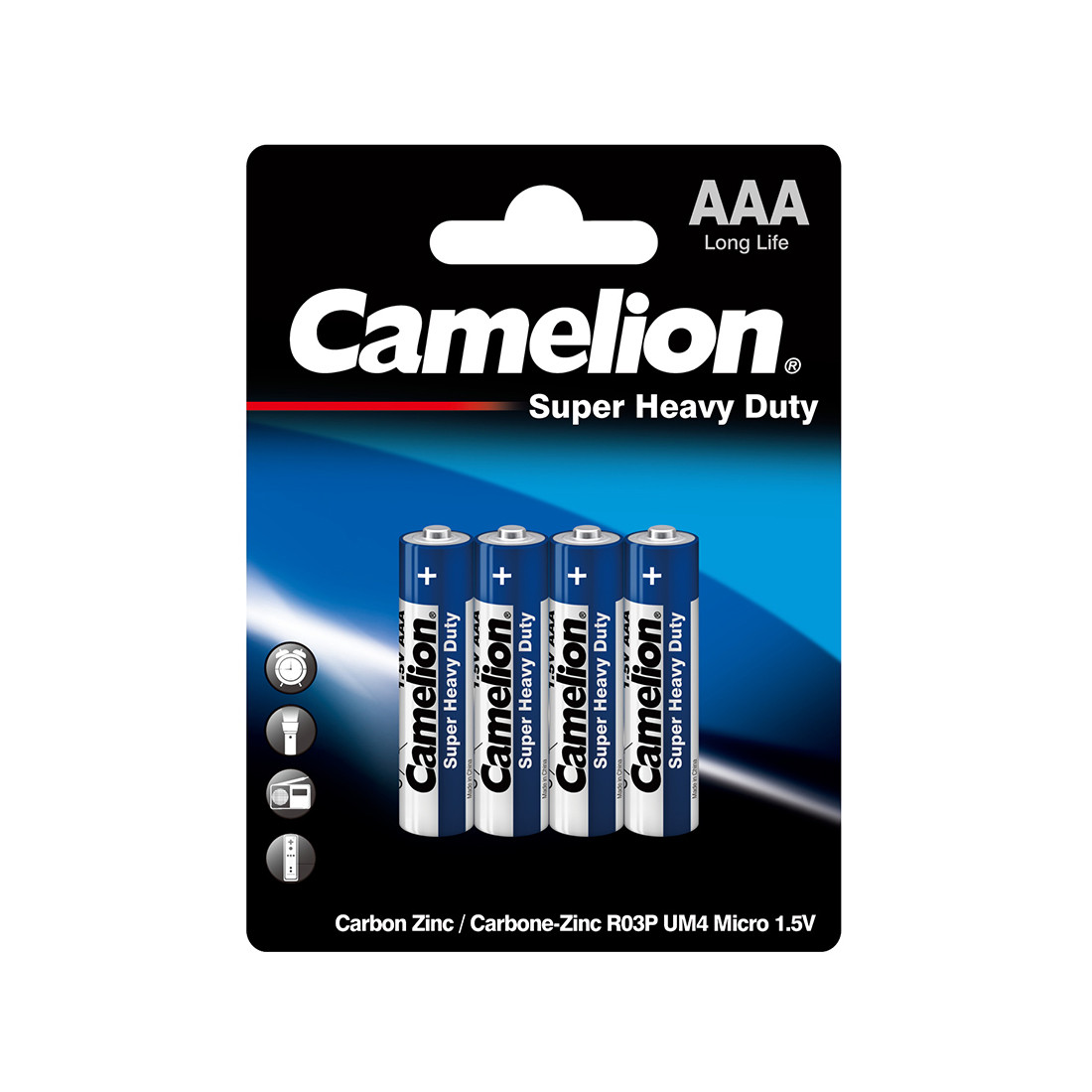 Батарейка CAMELION Super Heavy Duty R03P-BP4B 4 шт. в блистере - фото 1 - id-p110881668