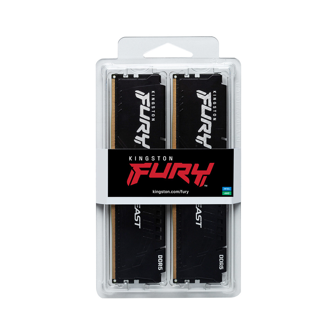 Комплект модулей памяти Kingston FURY Beast KF548C38BBK2-32 DDR5 32GB (Kit 2x16GB) 4800MHz - фото 3 - id-p110886094