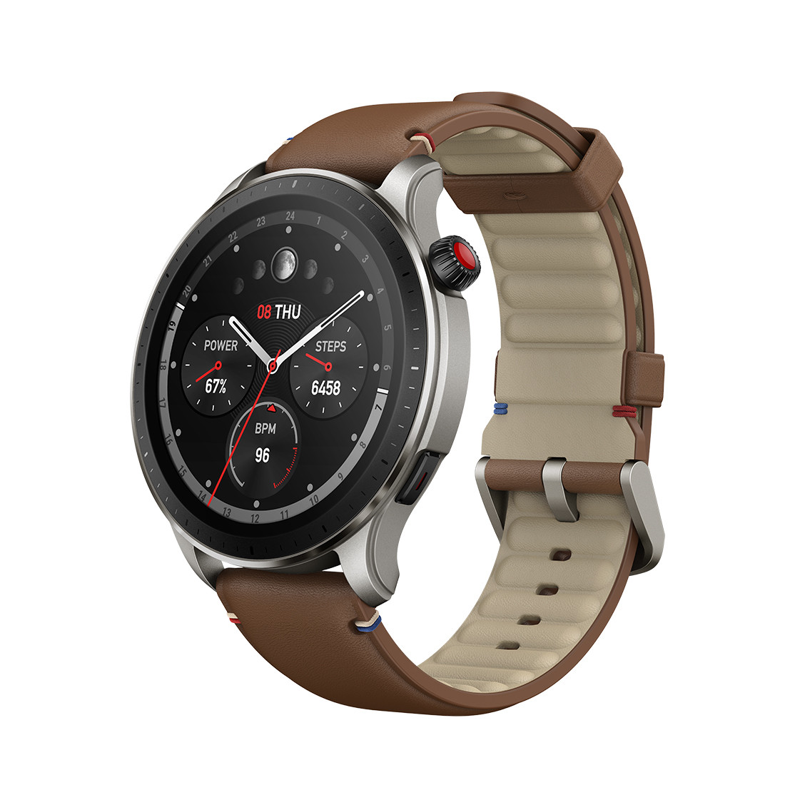 Смарт часы Amazfit GTR 4 A2166 Vintage Brown Leather - фото 1 - id-p110888305