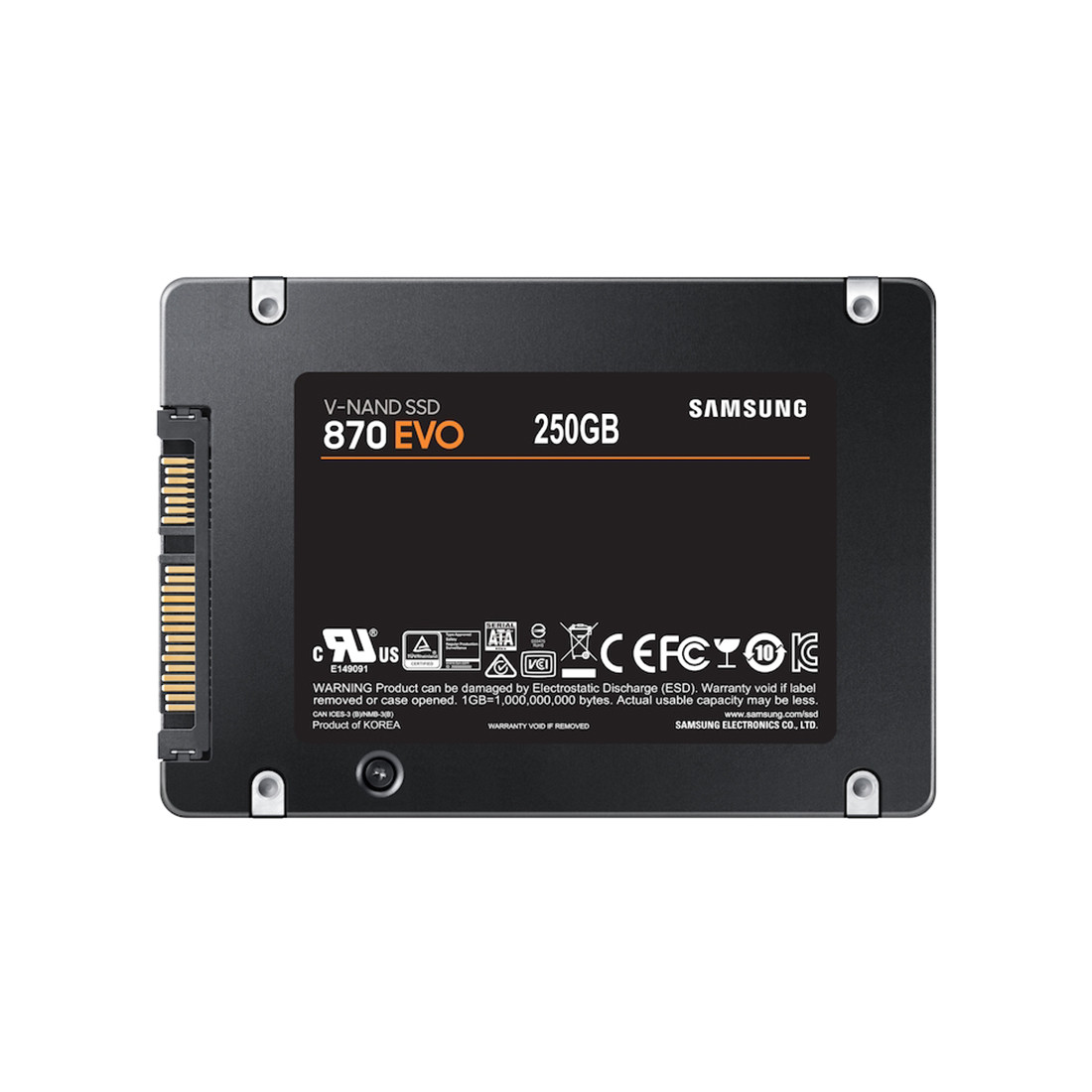 Твердотельный накопитель SSD Samsung 870 EVO 250 ГБ SATA 2.5" - фото 3 - id-p110891583