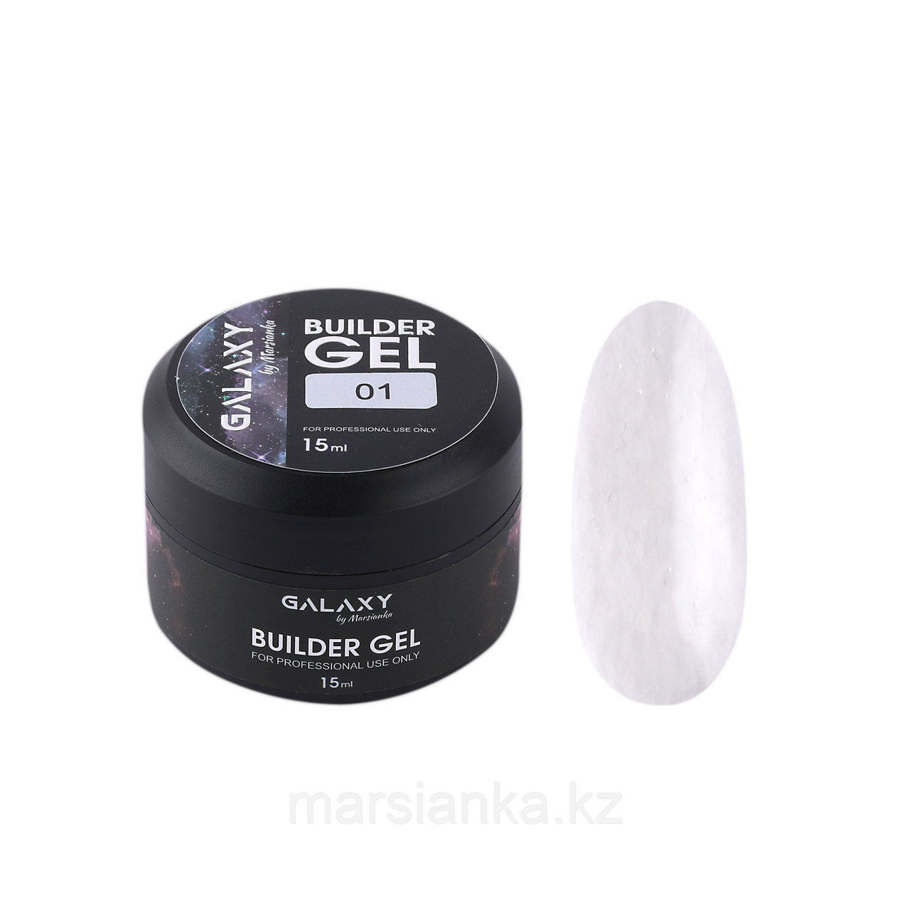 Гель для наращивания Galaxy Builder gel clear #01, 15мл