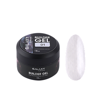 Гель для наращивания Galaxy Builder gel clear #01, 15мл