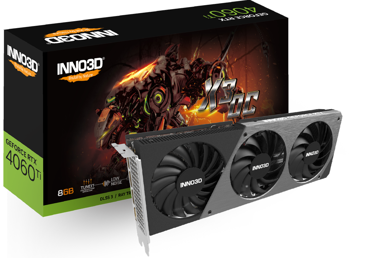 Видеокарта Inno3D GeForce RTX4060 Ti 8GB X3 OC (N406T3-08D6X-171153L)