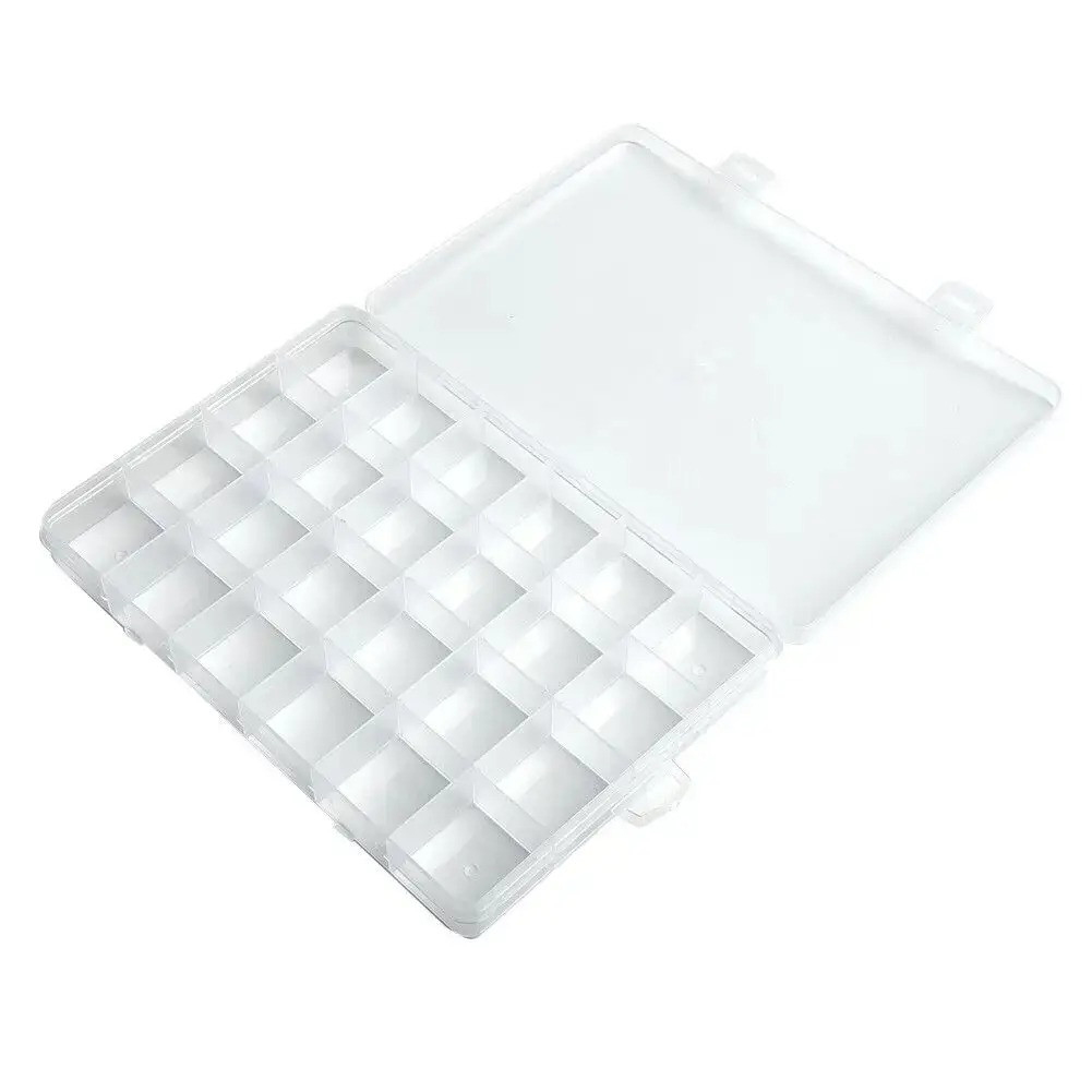 Квадратный пластиковый контейнер для мелочей на 24 ячейки с замком (4896) - фото 3 - id-p110881300