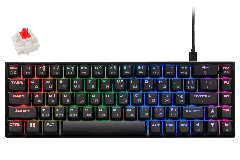 Клавиатура игровая 2E Gaming KG380 RGB 68key Red Switch BT/USB Black