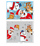 Наклейка на окно "Дед Мороз и Снеговик", 100*130 см, фото 4