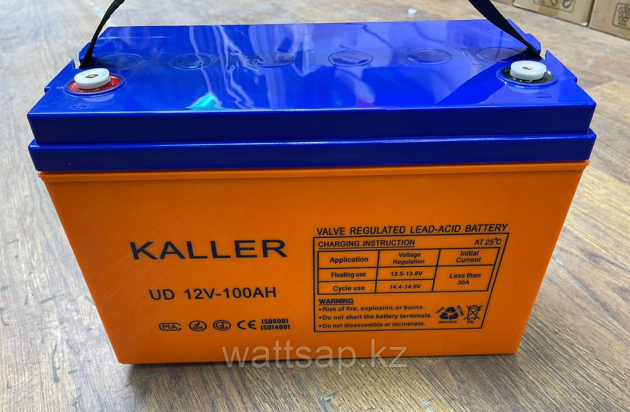 Аккумуляторная батарея Kaller UD12V-100AH, 328x172x214 мм - фото 2 - id-p110897856