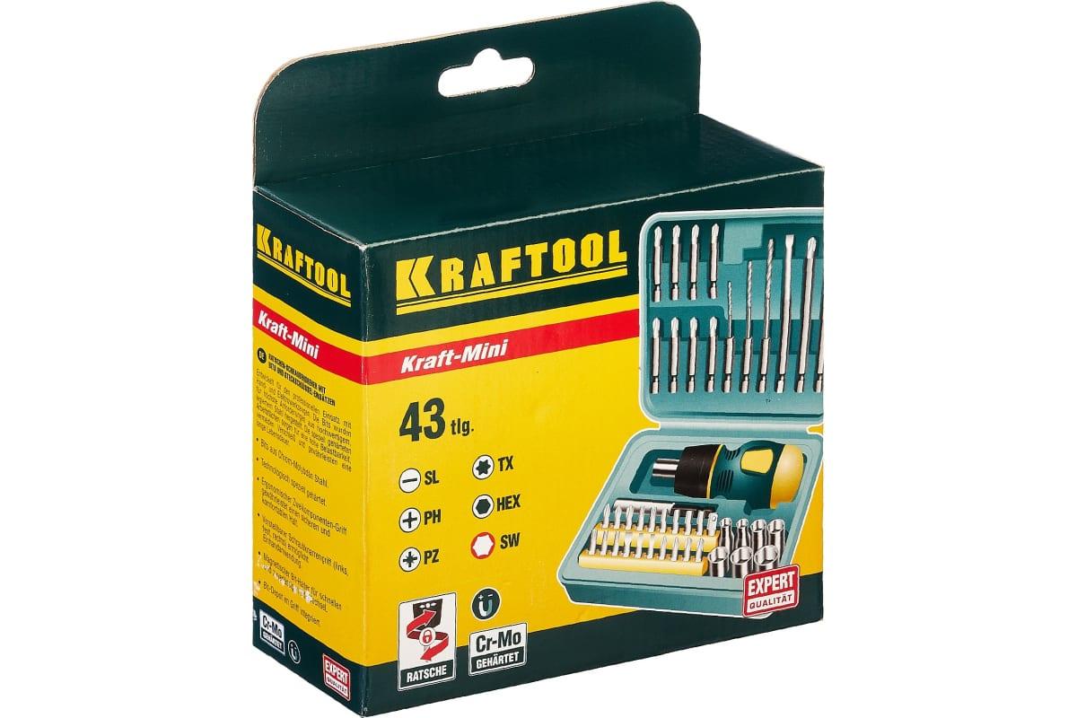 Набор KRAFTOOL Kompakt-43 реверсивная отвертка с насадками 43 шт 25556-H43 - фото 6 - id-p107297410