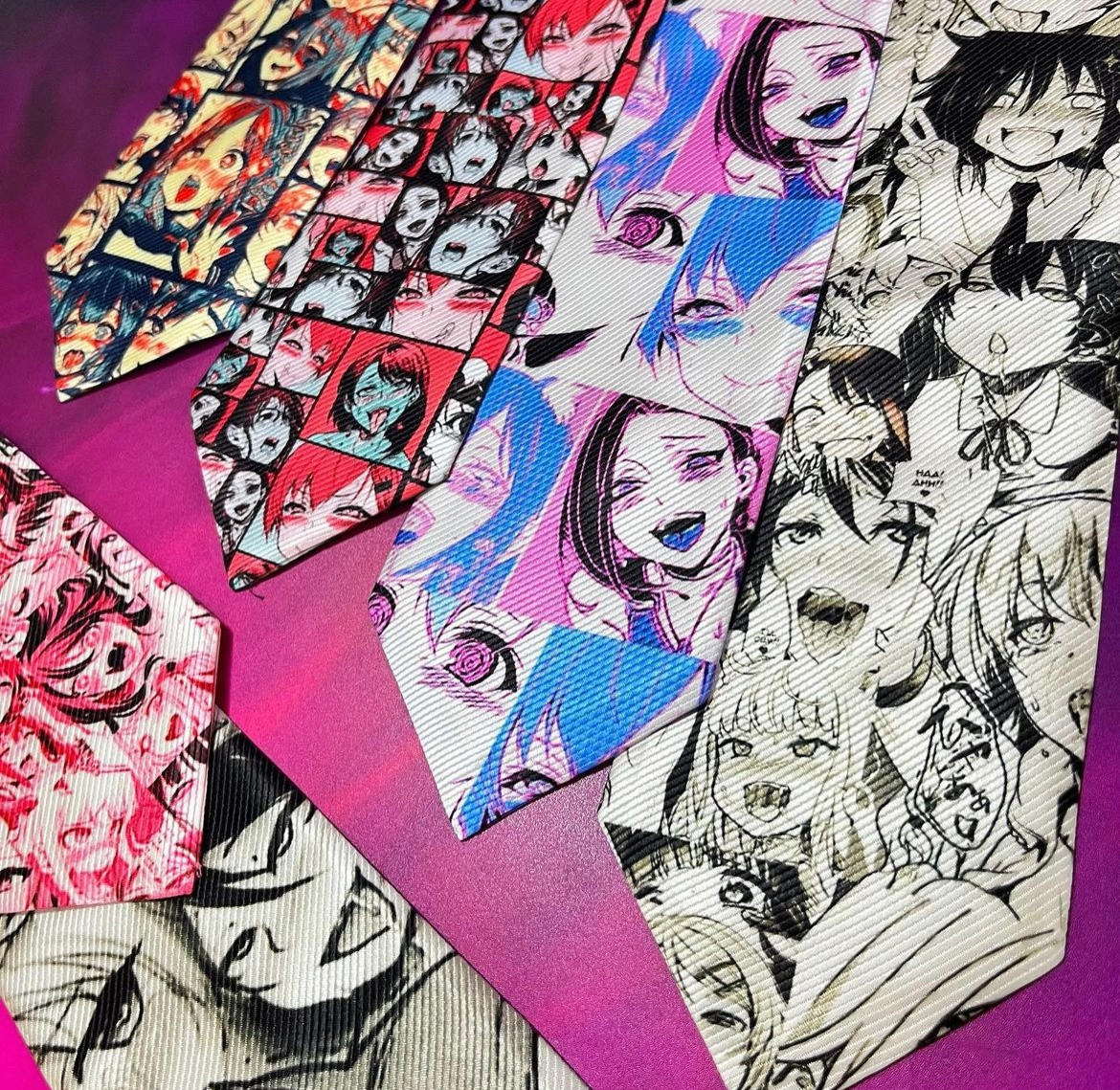 Галстуки Ахегао (в ассортименте), фото 1