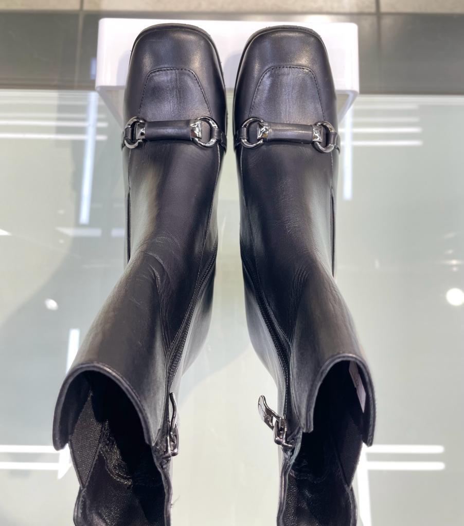 Модные женские полусапожки черного цвета "Paoletti". Качественная женская обувь. - фото 6 - id-p110905996