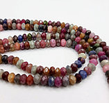 Сапфир и рубин, гранёные рондели, 5*3мм, фото 3