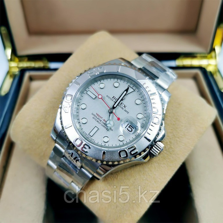 Мужские наручные часы Rolex Yacht-Master Rhodium Dial Steel - Дубликат (11722)