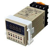 Таймер циклический DH48S-S с монтажной колодкой (0.1 сек 99 час ), 12В