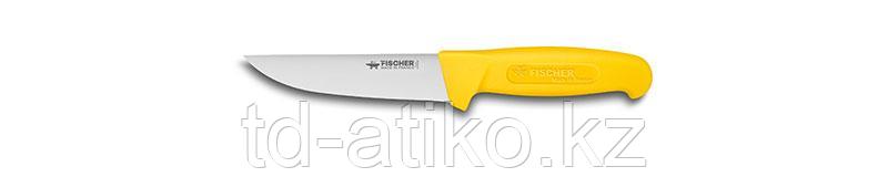 НОЖ ДЛЯ РАЗДЕЛКИ МЯСА 14 CM ЖЕЛТЫЙ РУКАВ PROFINOX НА КАРТОЧКЕ 4010-14