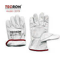 Кожаные перчатки рабочие TECRON 3319, защитные, усиленные, краги сварщика, от порезов, фото 3