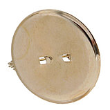 Основа для броши с круглым основанием СМ-367, (набор 5шт) 25 мм, цвет золото, фото 3