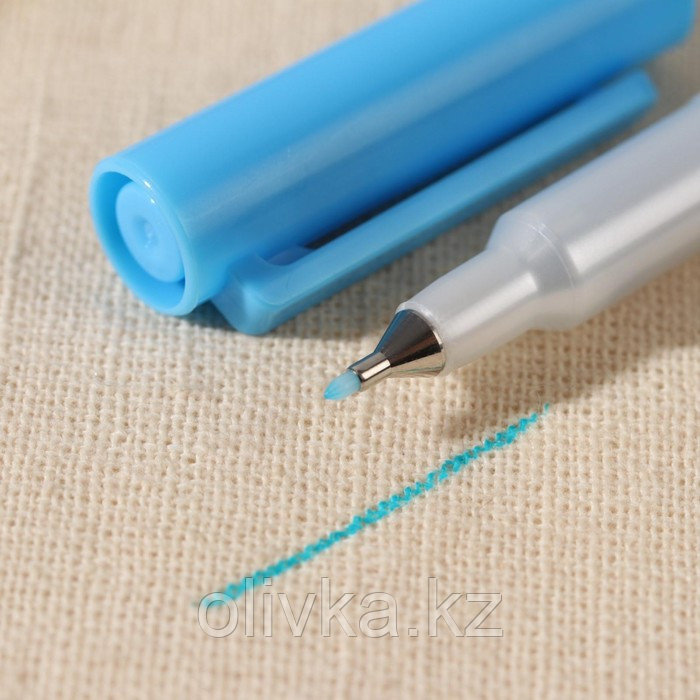 Маркер для ткани, смывающийся, цвет голубой - фото 2 - id-p110911726