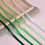 Набор атласных лент, 5 шт, размер 1 ленты: 6 мм × 23 ± 1 м, цвет зелёный спектр, фото 2
