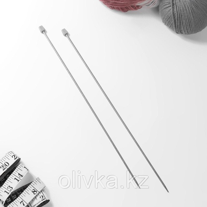 Спицы для вязания, прямые, d = 3 мм, 35 см, 2 шт - фото 2 - id-p110909978