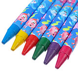 Восковые карандаши, набор 6 цветов,Смешарики, фото 2