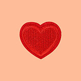 Термоаппликация «Сердце», 3 × 3 см, цвет красный, фото 2