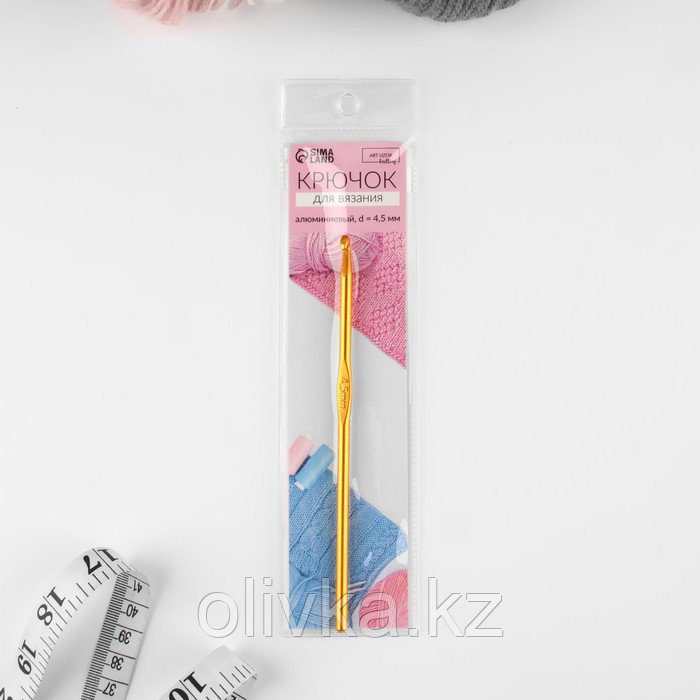Крючок для вязания, d = 4,5 мм, 15 см, цвет МИКС - фото 5 - id-p110910003