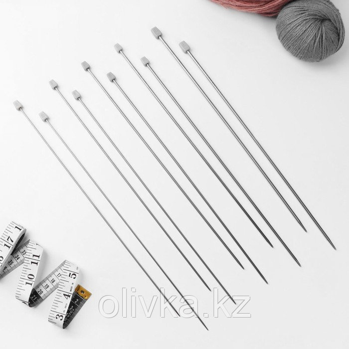 Спицы для вязания, d = 2-7 мм, 35 см, 10 пар в пенале - фото 2 - id-p110916184