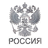 Наклейка на авто, Герб России, 9.1×7 см, хром, фото 3