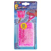 Набор для плетения браслетов FINGER LOOM, в комплекте: резиночки розовые, клипсы, станок