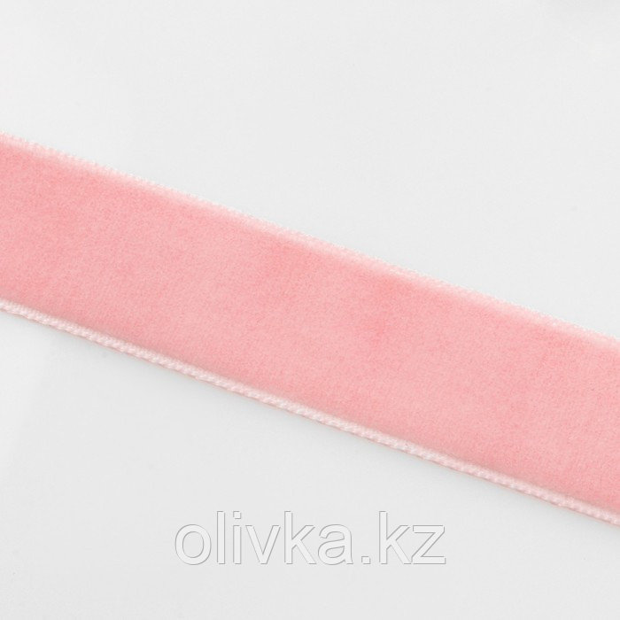 Лента бархатная, 20 мм, 18 ± 1 м, цвет розовый №08 - фото 3 - id-p110929259