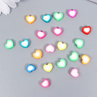 Бусины для творчества PVC "Пухлое сердечко" цветные набор 20 шт 1х1х1 см