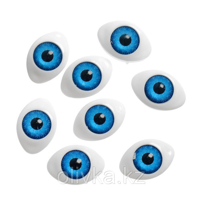 Глаза, набор 8 шт., размер радужки 12 мм, цвет голубой - фото 2 - id-p110915295