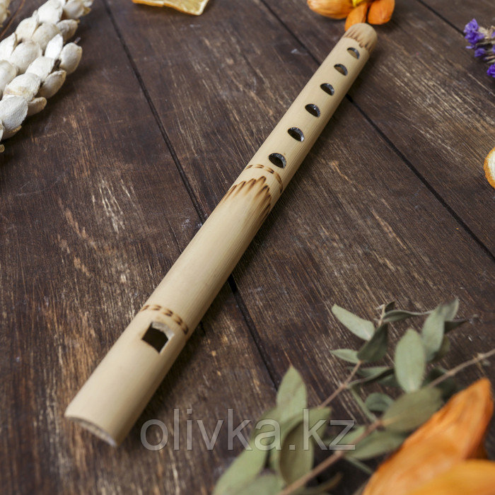 Музыкальный инструмент бамбук "Флейта светлая" 30x1,8x1,8 см - фото 3 - id-p110918995
