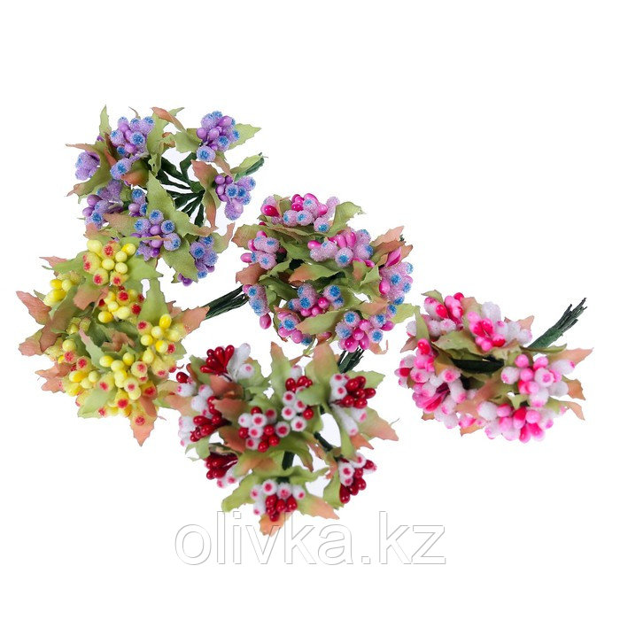 Декор для творчества "Засахаренные ягодки" (набор-букет 10 цветков) 8,5 см d=2 см МИКС - фото 2 - id-p110914523