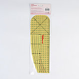 Лекало портновское метрическое, жаропрочное, 30 × 10 см, цвет жёлтый, фото 4