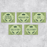 Набор бумажных наклеек на банки «Для дозаторов», 20 шт, зелёный, 4 х 3 см, фото 3