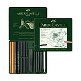 Уголь, набор микс для графики Faber-Castell PITT® Monochrome Charcoal, 24 штуки, фото 2