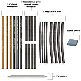 Уголь, набор микс для графики Faber-Castell PITT® Monochrome Charcoal, 24 штуки, фото 3