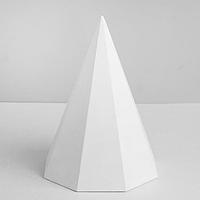 Геометрическая фигура ПИРАМИДА восьмигранная, 20 см (гипсовая)
