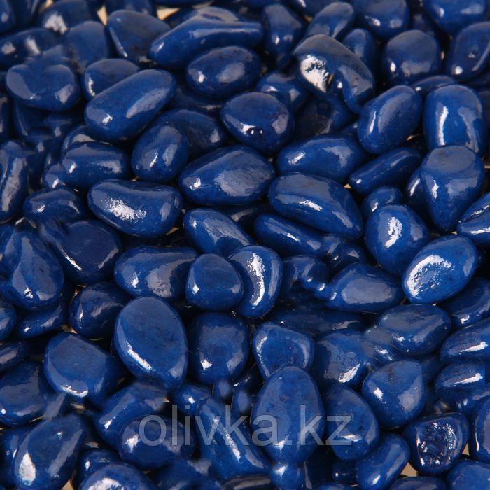Грунт для аквариума "Галька цветная,  темно-синяя" 800г фр 8-12 мм