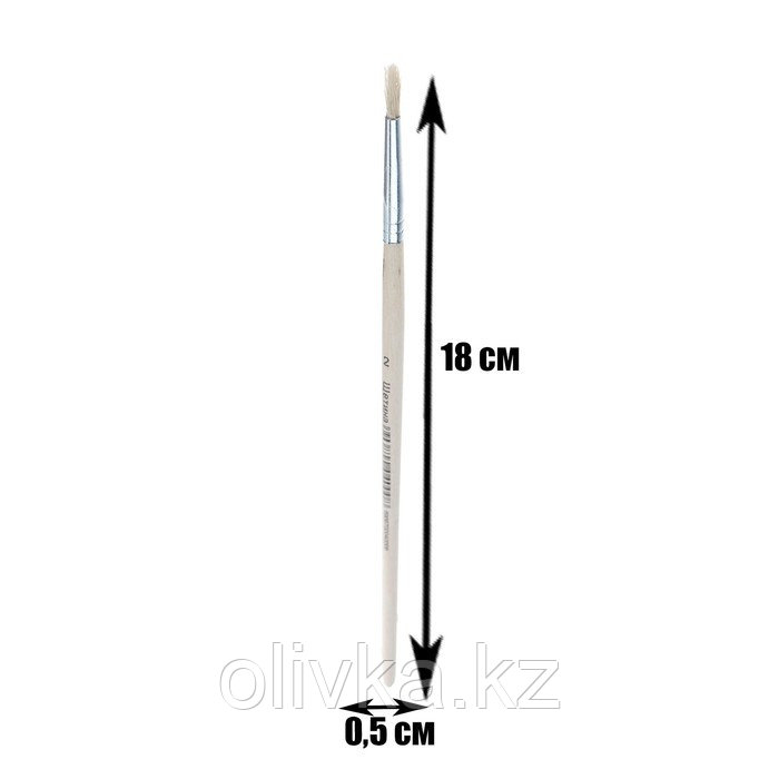 Кисть щетина № 2, круглая - фото 2 - id-p110909168