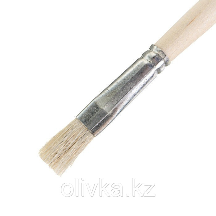 Кисть Коза плоская №10 (ширина обоймы 10 мм; длина волоса 18 мм), деревянная ручка, Calligrata - фото 2 - id-p110919032