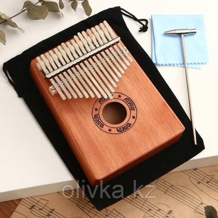 Музыкальный инструмент Калимба, коричневая, 17 нот - фото 1 - id-p110938000
